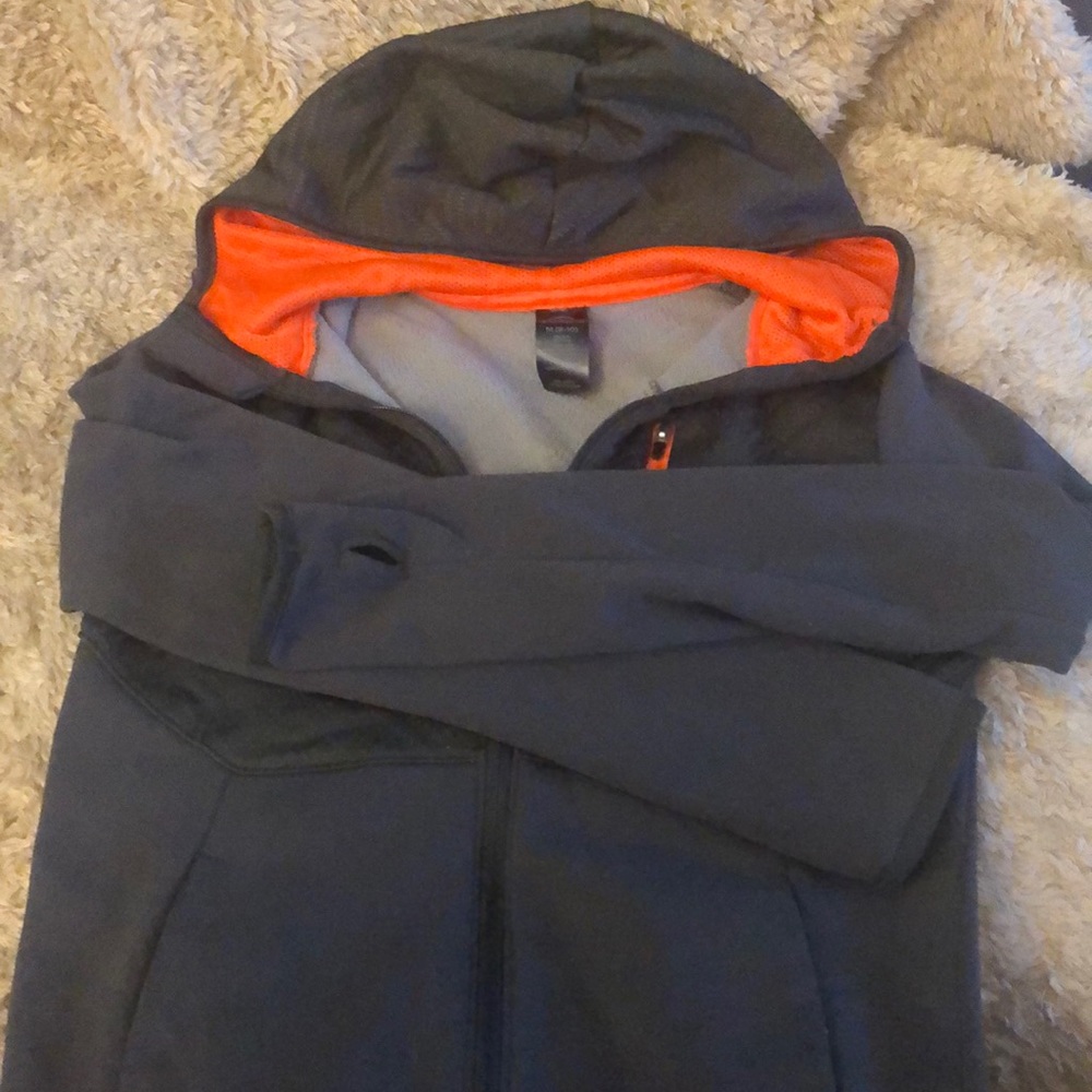 Boys zip up hoodie with thumb holes